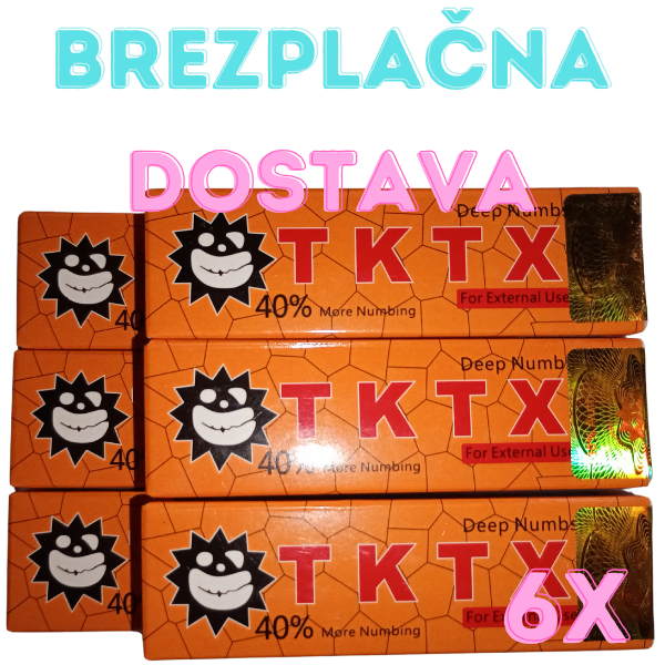 6 x TKTX krema za tetoviranje 40 % + brezplačna poštnina