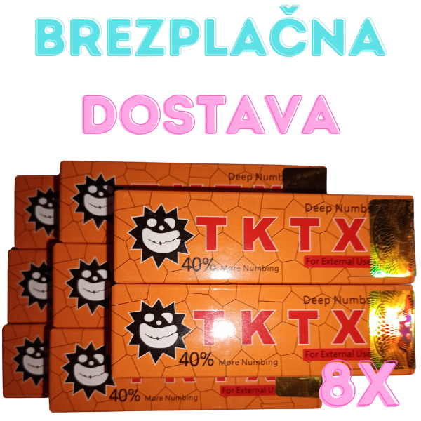 8 x TKTX krema za tetoviranje 40% + Brezplačna dostava