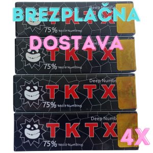 4 x anestetična krema TKTX 75 % + brezplačna dostava