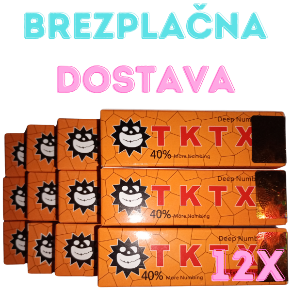 12 x TKTX krema za tetoviranje 40% + Brezplačna dostava