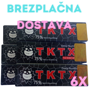 6 x TKTX anestetična krema 75 % + brezplačna poštnina